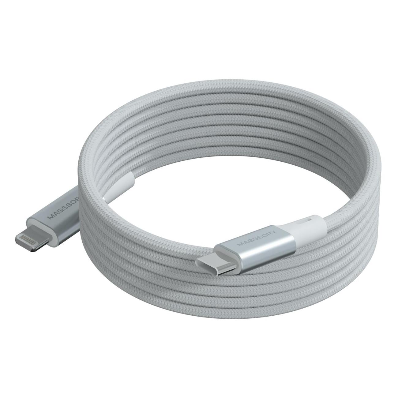 Изображение товара Кабель USB Type-C Magssory Link L USB-C - Lightning MFI 1,2м белый