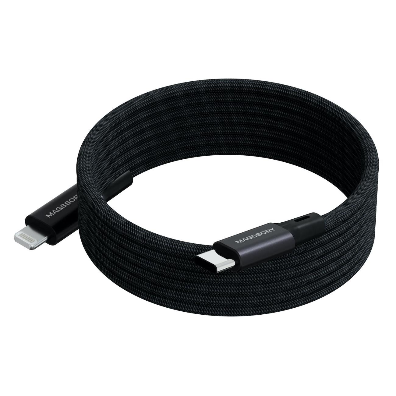 Изображение товара Кабель USB Type-C Magssory Link L USB-C - Lightning MFI 1,2м Black