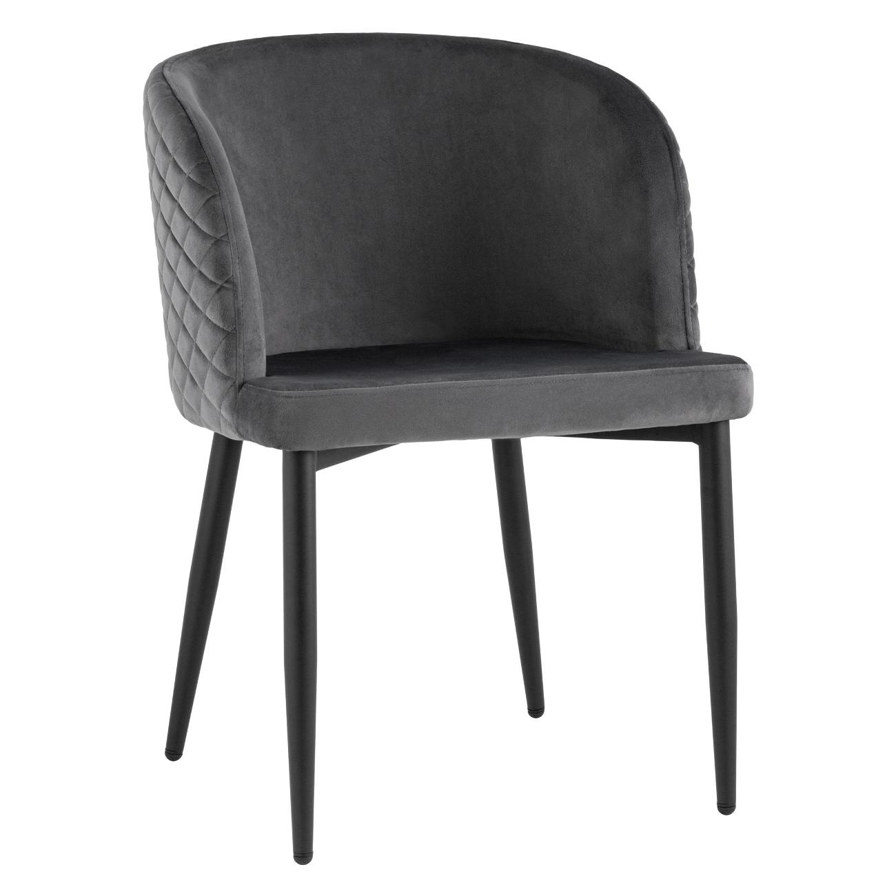 Изображение товара Стул обеденный Stool Group Оскар велюр серый (комплект 4шт)