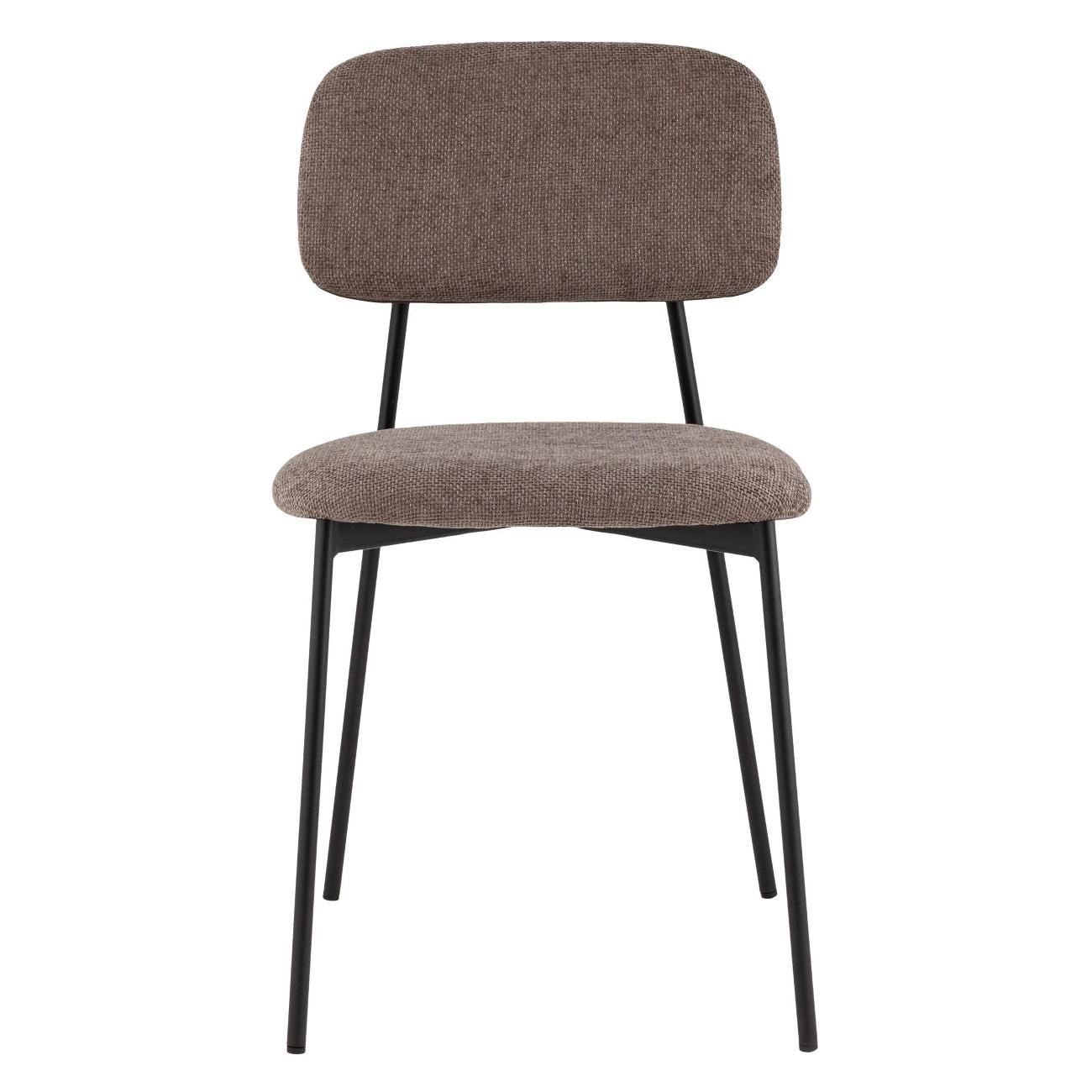 Изображение товара Стул обеденный Stool Group Chao, коричневый, черные ножки (комплект 4шт)