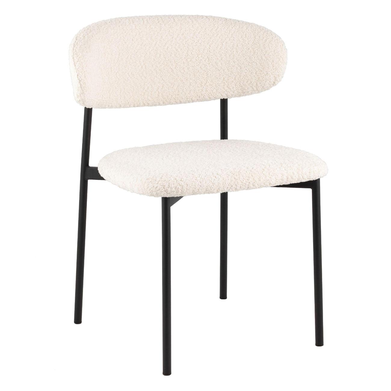 Изображение товара Стул обеденный Stool Group Sevyn, букле молочный (комплект 2шт)