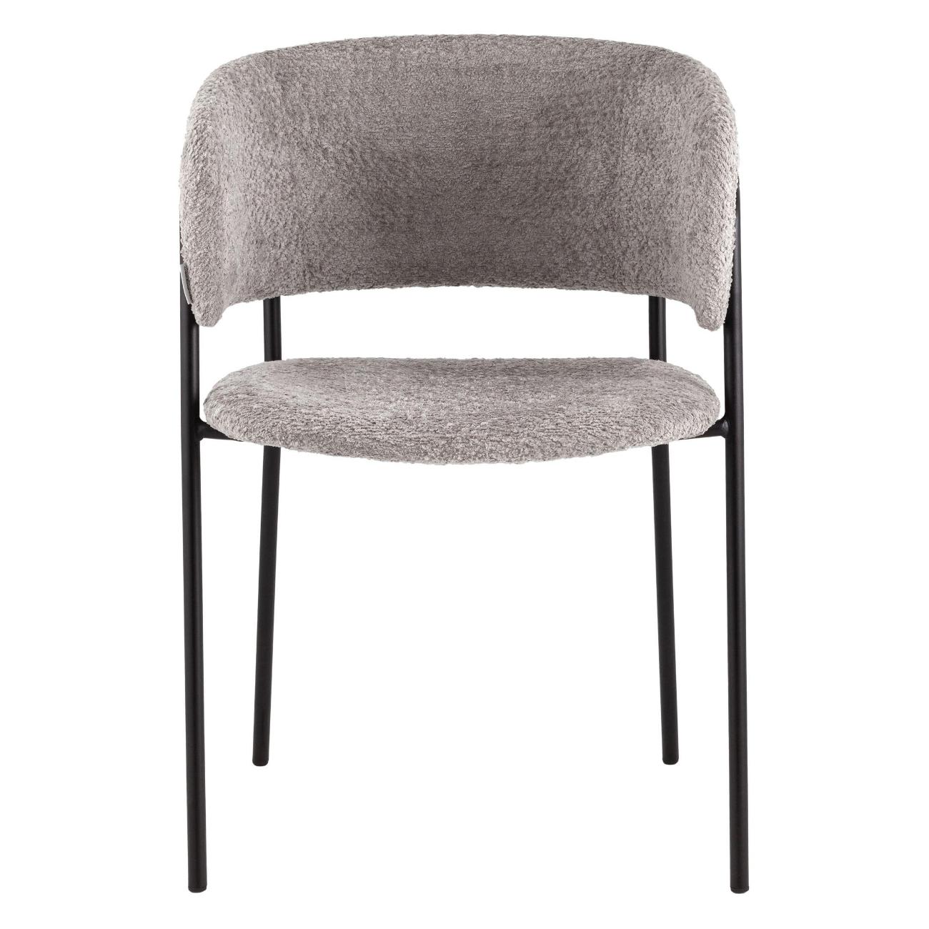 Изображение товара Стул обеденный Stool Group Нэлли New, букле светло-серый (комплект 2шт)