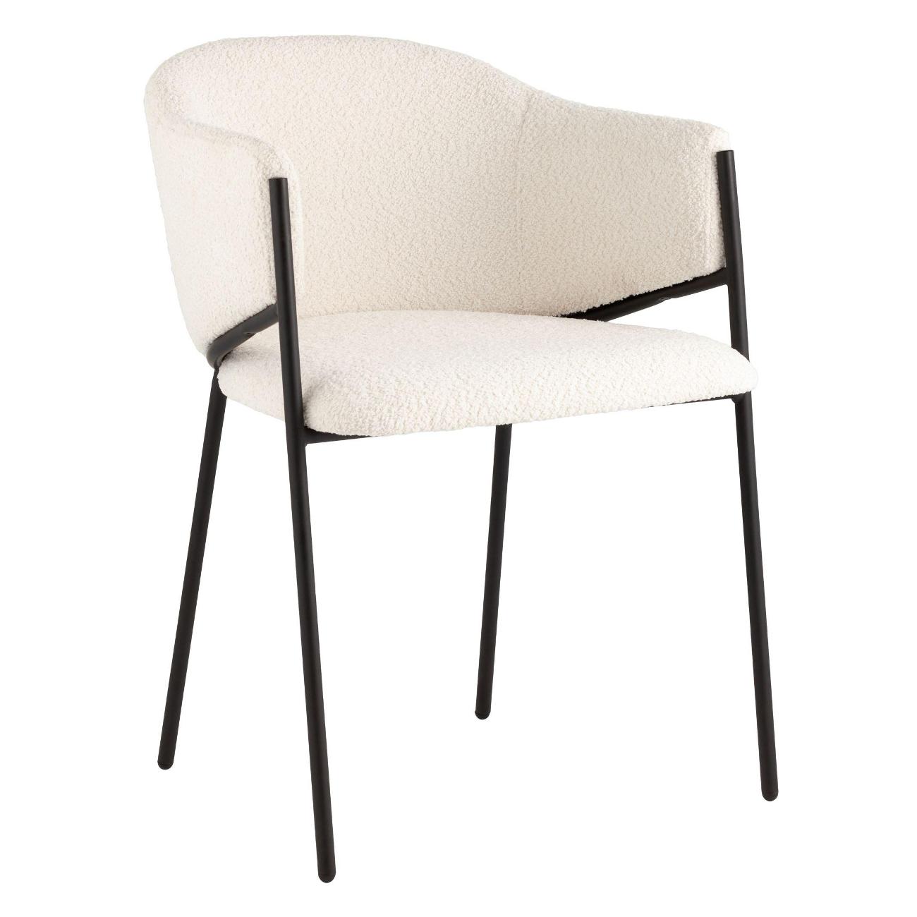 Изображение товара Стул обеденный Stool Group Brace букле белый (комплект 2шт)