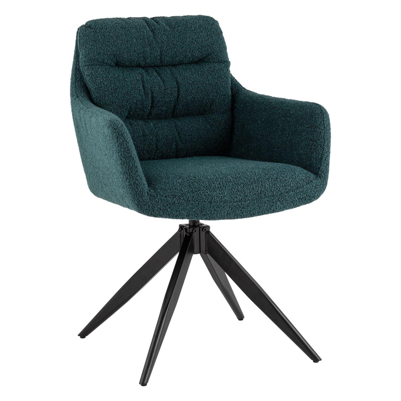 Изображение товара Стул обеденный Stool Group Nia, букле сине-зеленый (комплект 2шт)