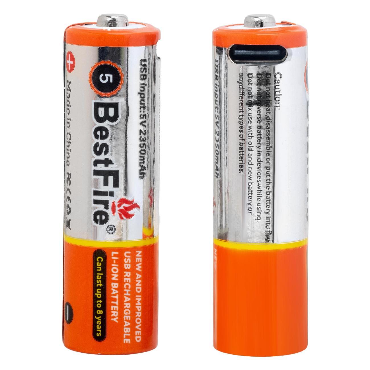 Изображение товара Аккумуляторные батарейки АА пальчиковые BESTFIRE BAT1-4