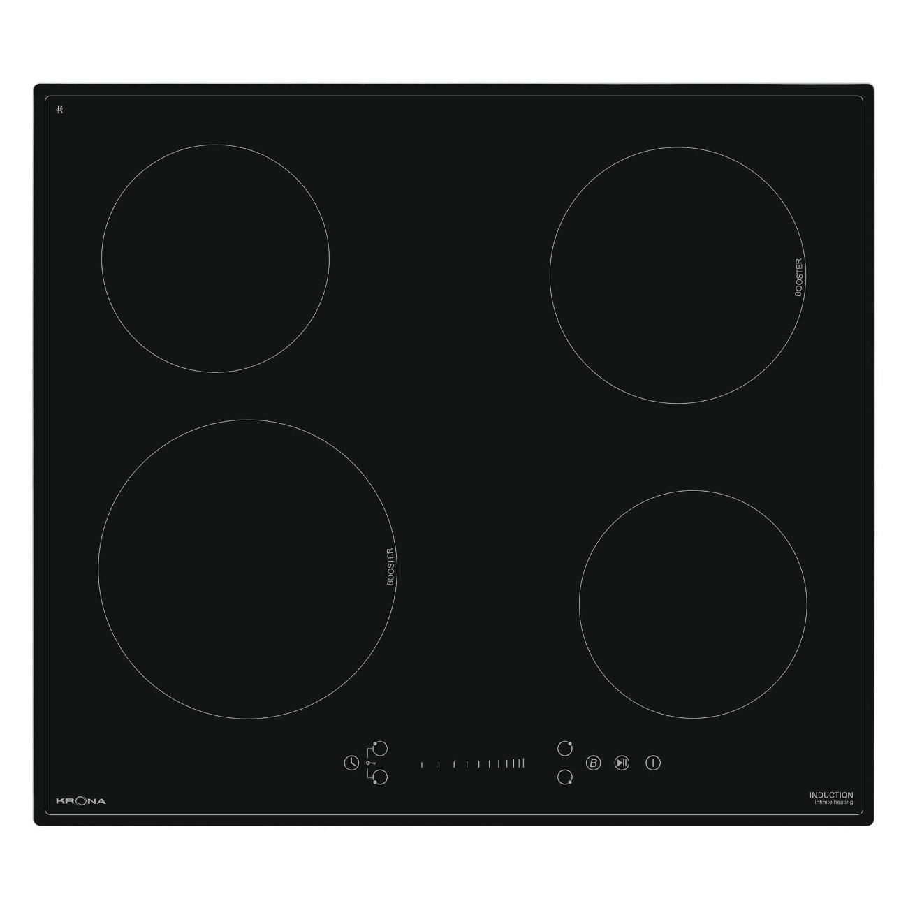 Изображение товара Встраиваемая индукционная панель независимая Krona FORTE 60 BL