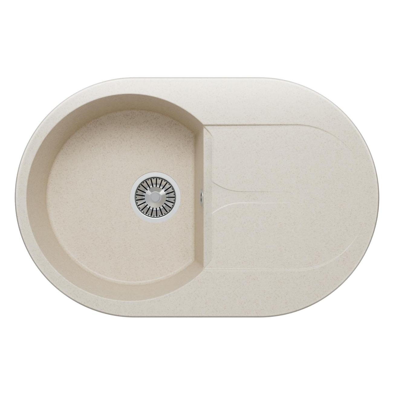 Изображение товара Мойка кухонная POLYGRAN ATOL-760 (№327 Кремовая)