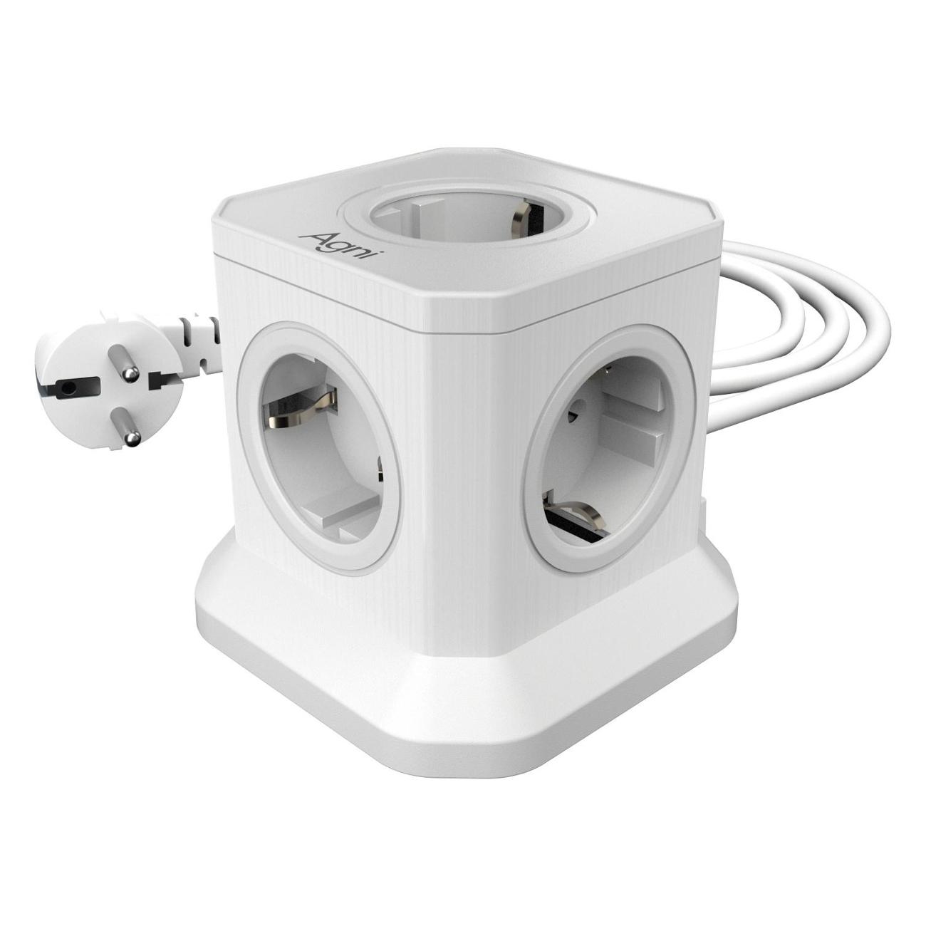 Изображение товара Сетевой фильтр AGNI TP-VE4U5E-2m-white