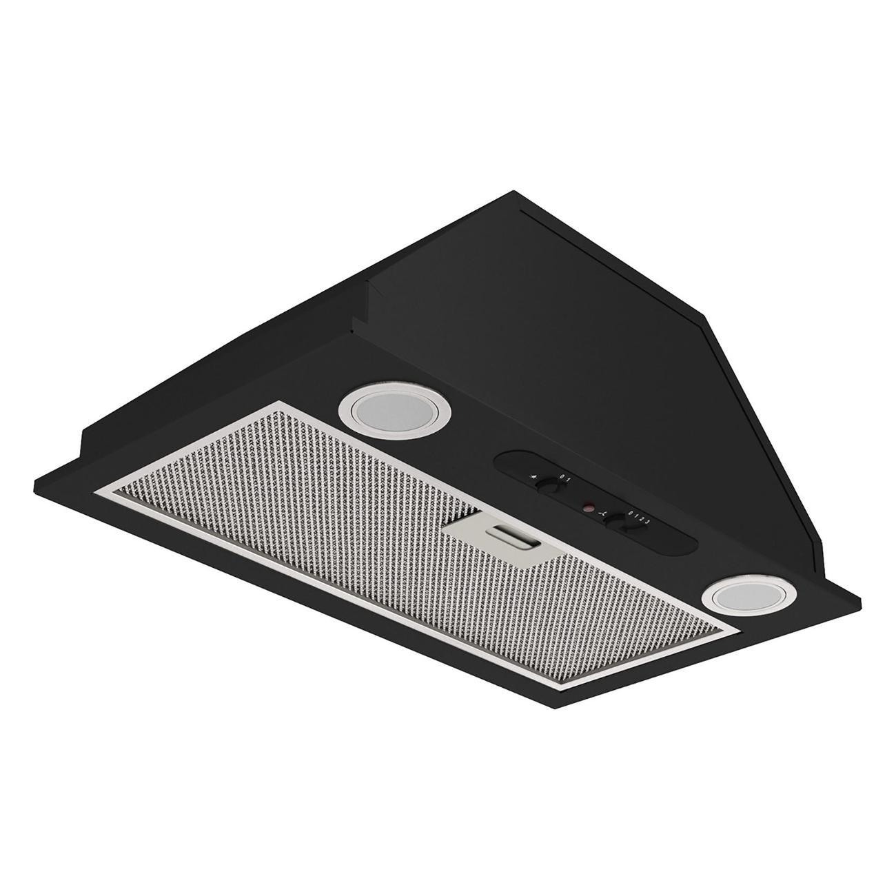 Изображение товара Вытяжка наклонная Elikor 52П-400-П3Д, врезной блок, черный/черный