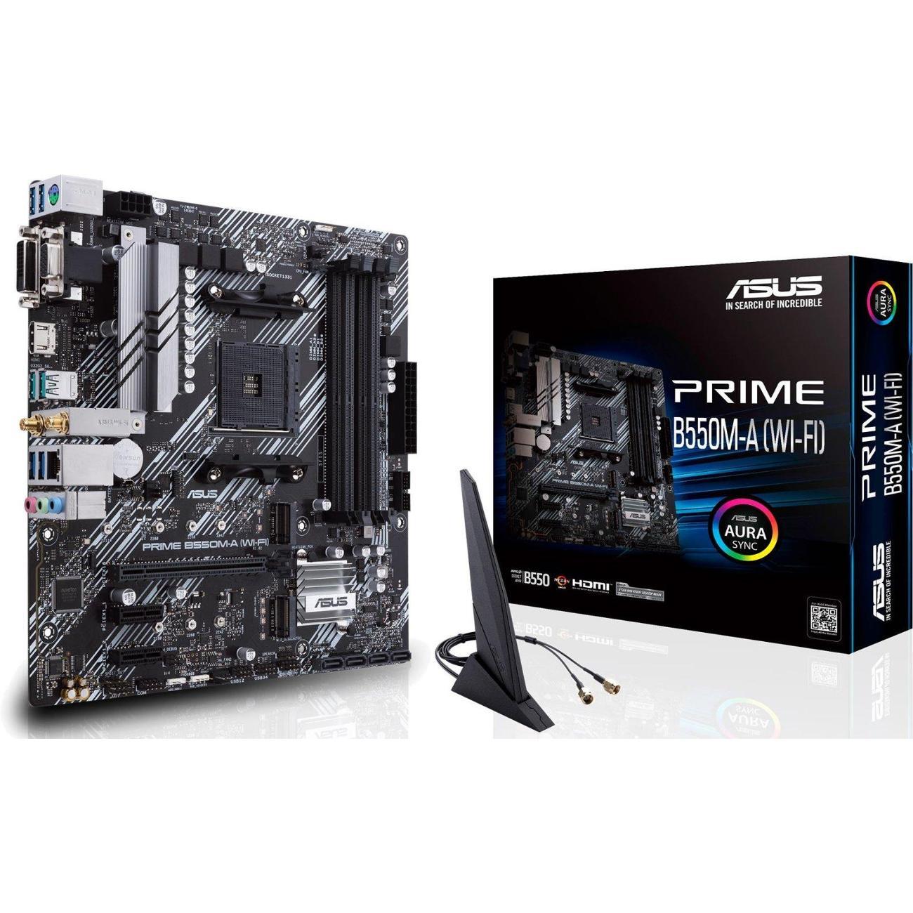 Изображение товара Материнская плата ASUS PRIME B550M-A WIFI II Soc-AM4 AMD B550