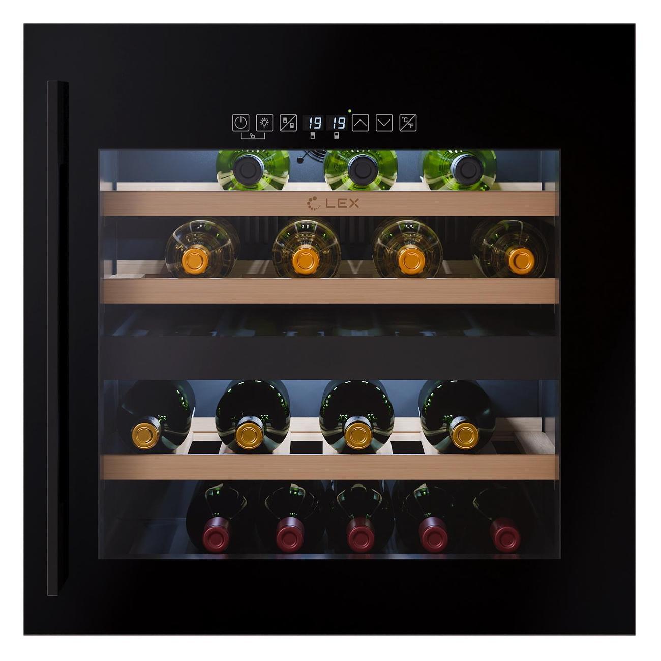 Изображение товара Встраиваемый винный шкаф LEX LWD6036BL dual zone S