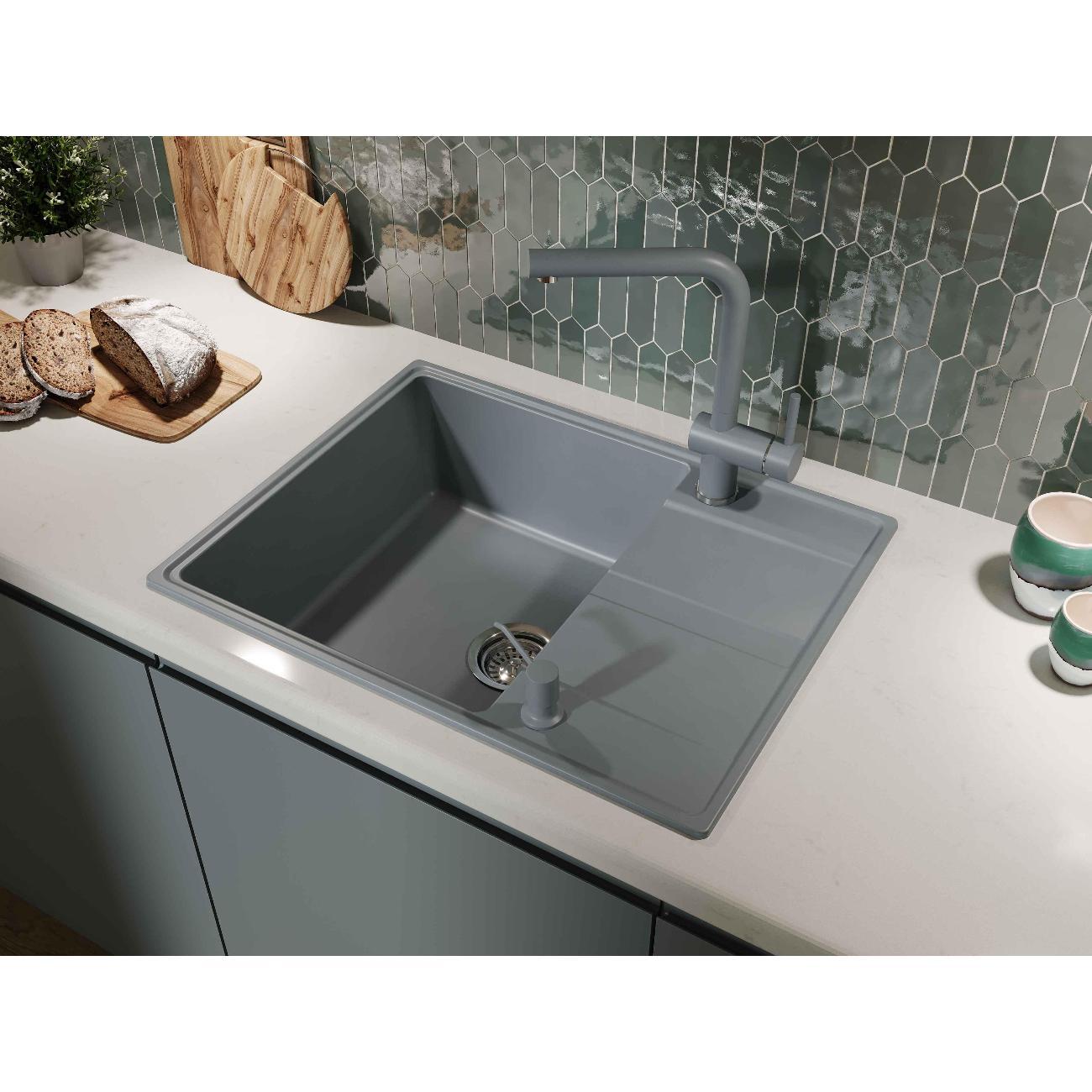 Изображение товара Мойка кухонная GRANDEX AQUA TOPLINE 65F Gr