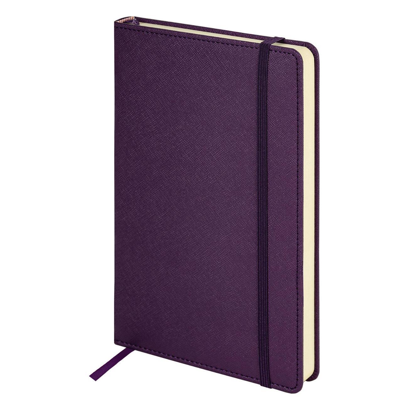 Изображение товара Тетрадь Brauberg А5 138х213мм Base, под кожу, 160л, фиолетовый, 116256