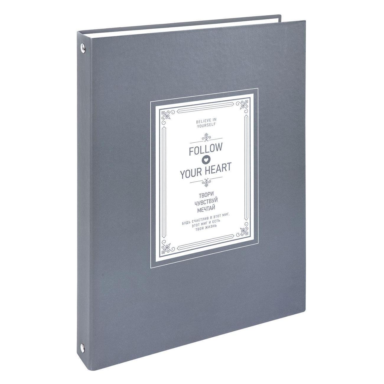 Изображение товара Тетрадь Brauberg на кольцах БОЛЬШАЯ А4 215х305мм, 100л, твердый картон, клетка, , Винтаж, 405410