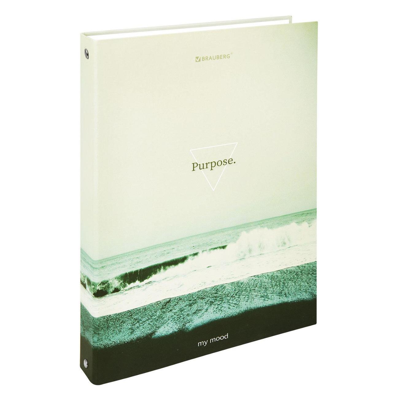 Изображение товара Тетрадь Brauberg на кольцах БОЛЬШАЯ А4 215х305мм, 100л, твердый картон, клетка, , Nature, 405411