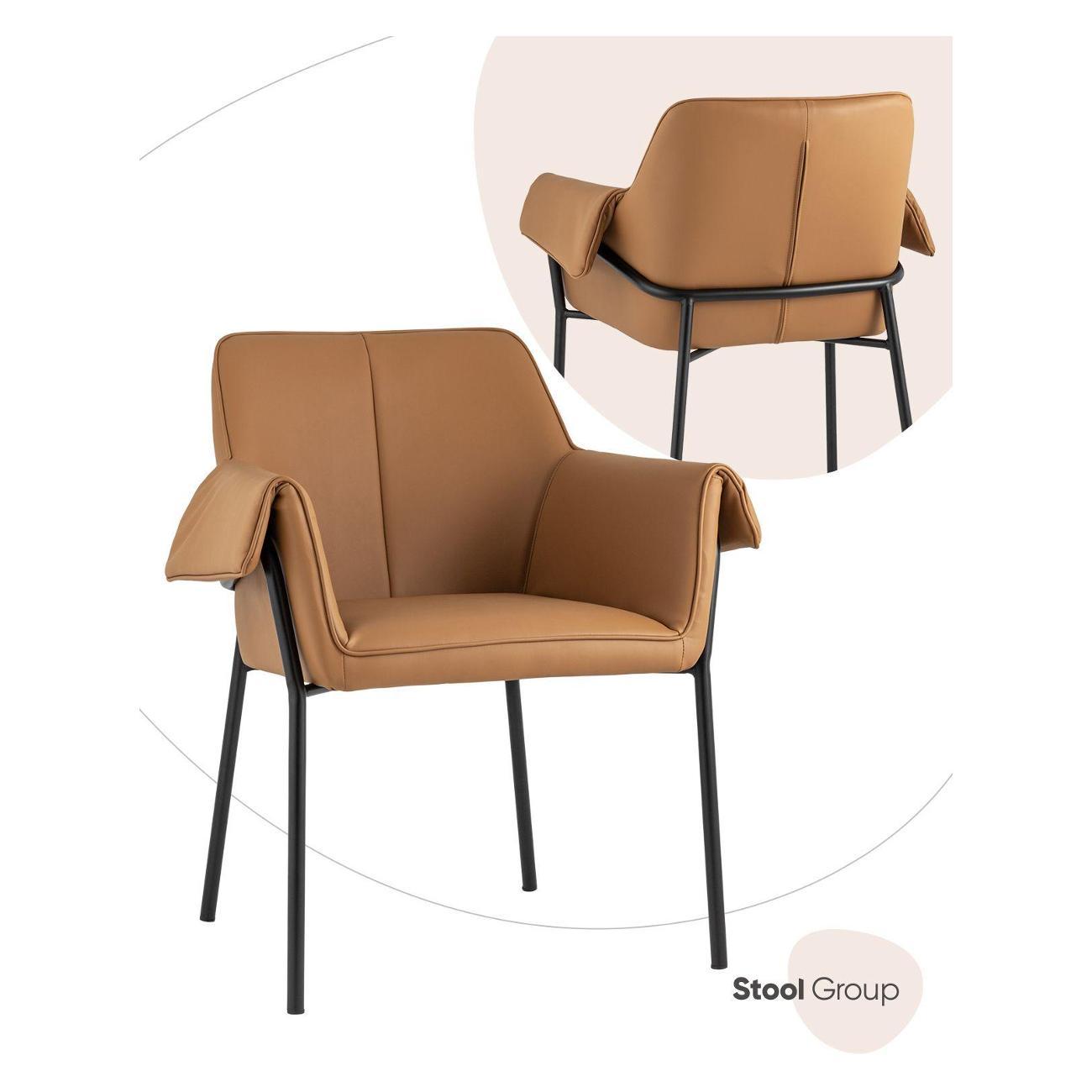 Изображение товара Стул Stool Group для кухни обеденный Бесс, экокожа коричневая