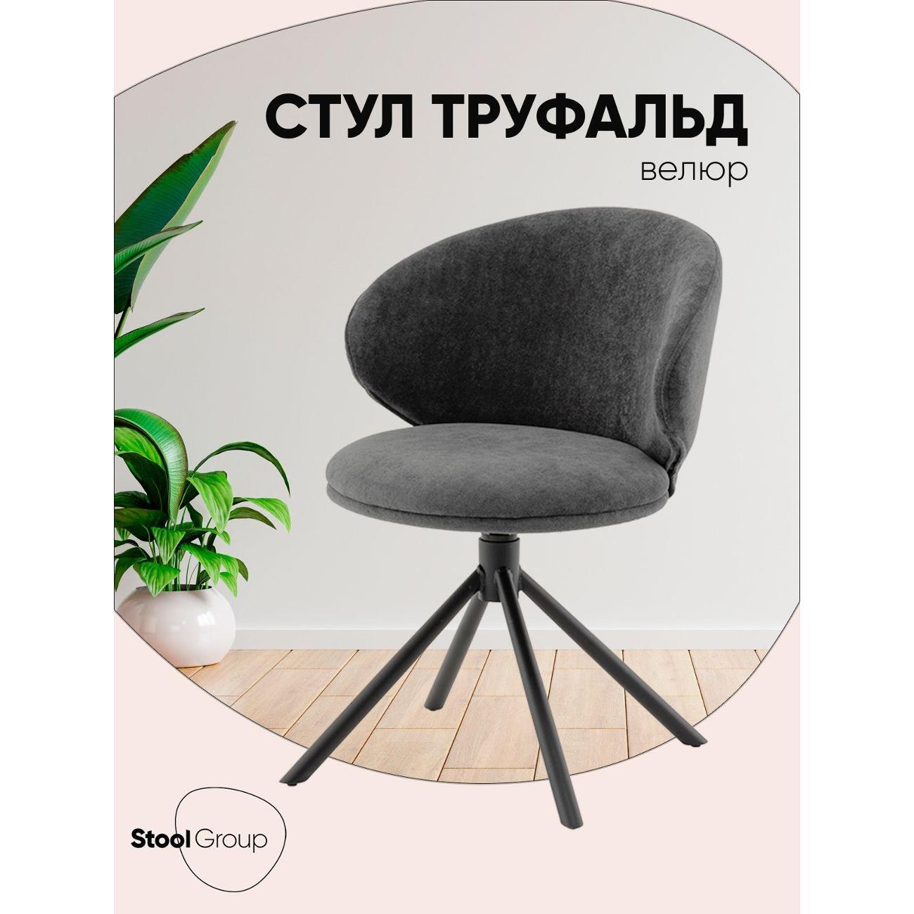 Изображение товара Стул Stool Group Труфальд велюр темно-серый