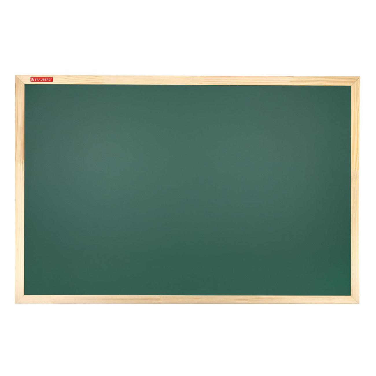 Изображение товара Доска для записей Brauberg для мела магнитная BRG Wood 60х90см зеленая