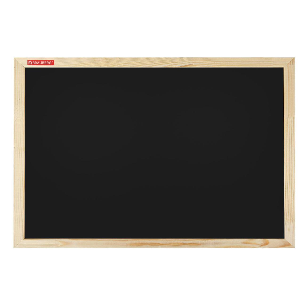 Изображение товара Доска для записей Brauberg для мела магнитная BRG Wood 30х45см черная