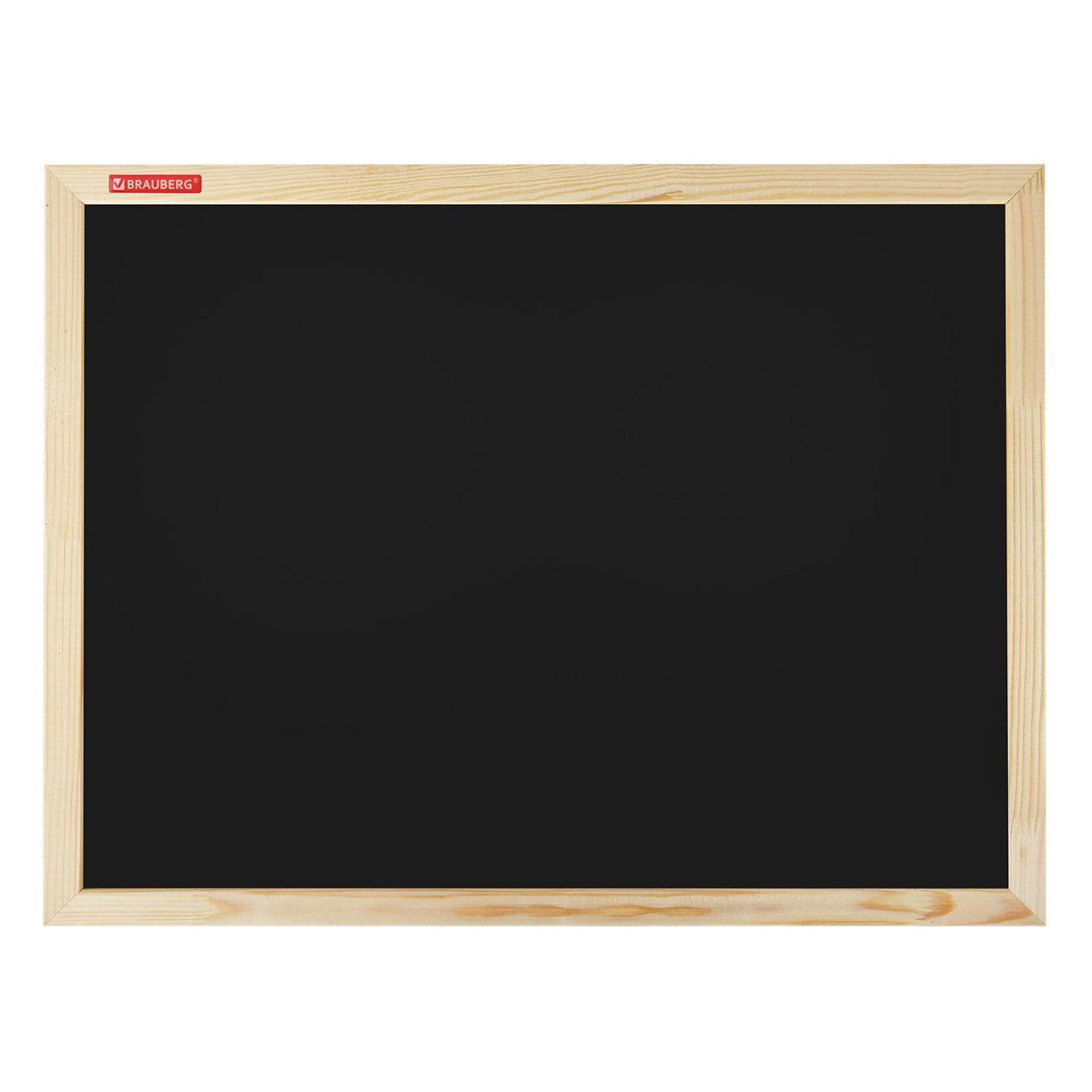 Изображение товара Доска для записей Brauberg для мела магнитная BRG Wood 45х60см черная