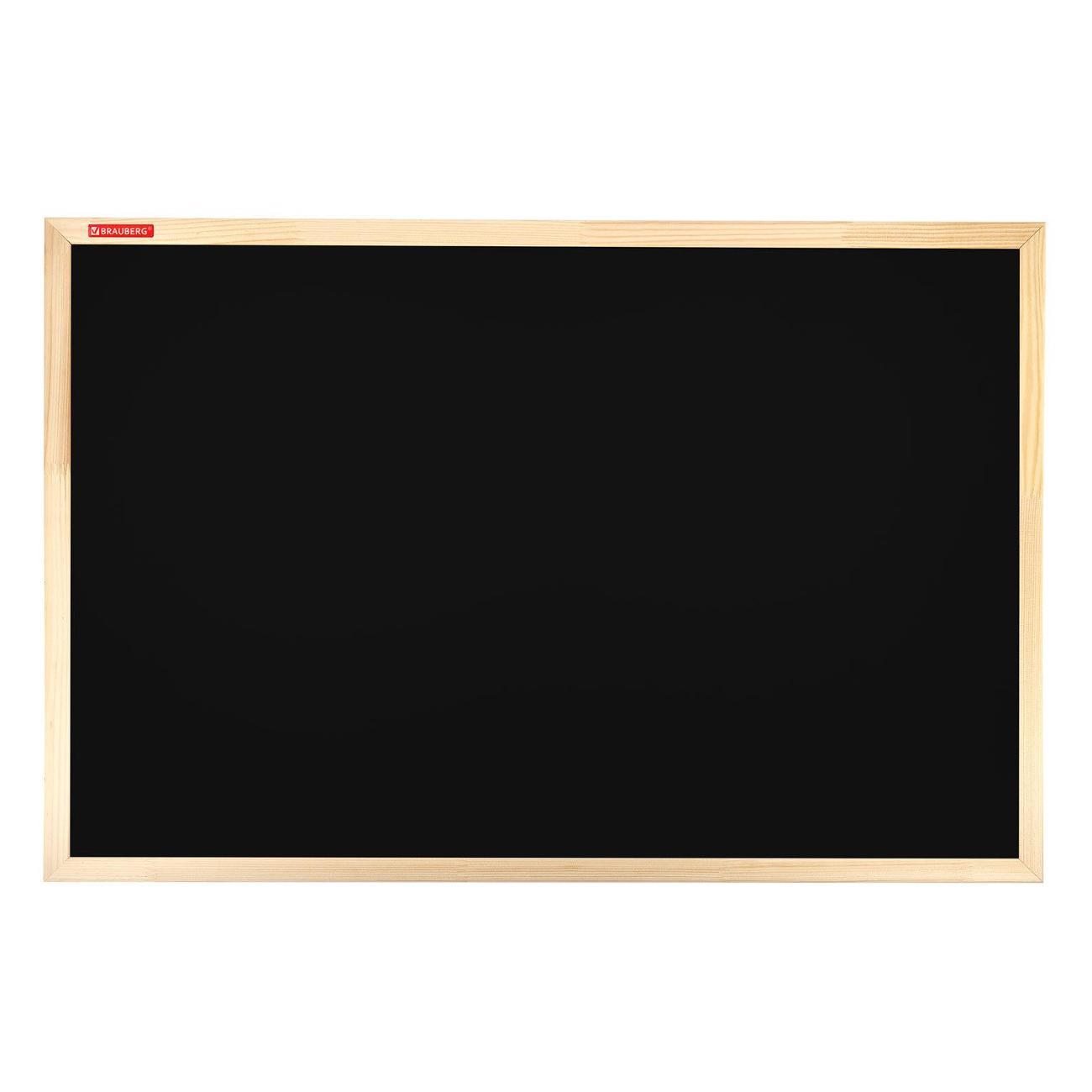 Изображение товара Доска для записей Brauberg д/мела магнитная Wood 60х90см черн