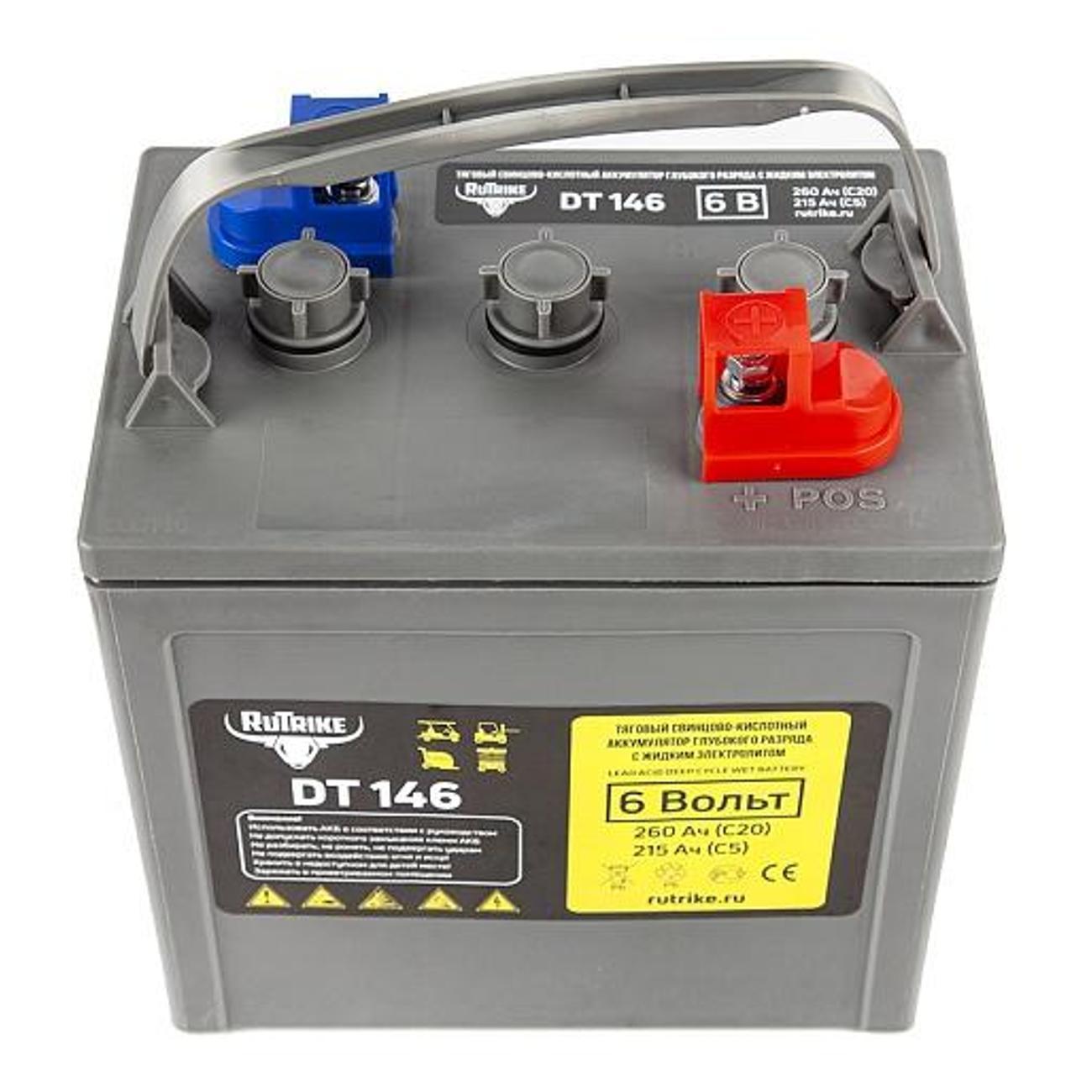 Изображение товара Тяговая аккумуляторная батарея Rutrike DT146 (T-145) 6V215A/H C5