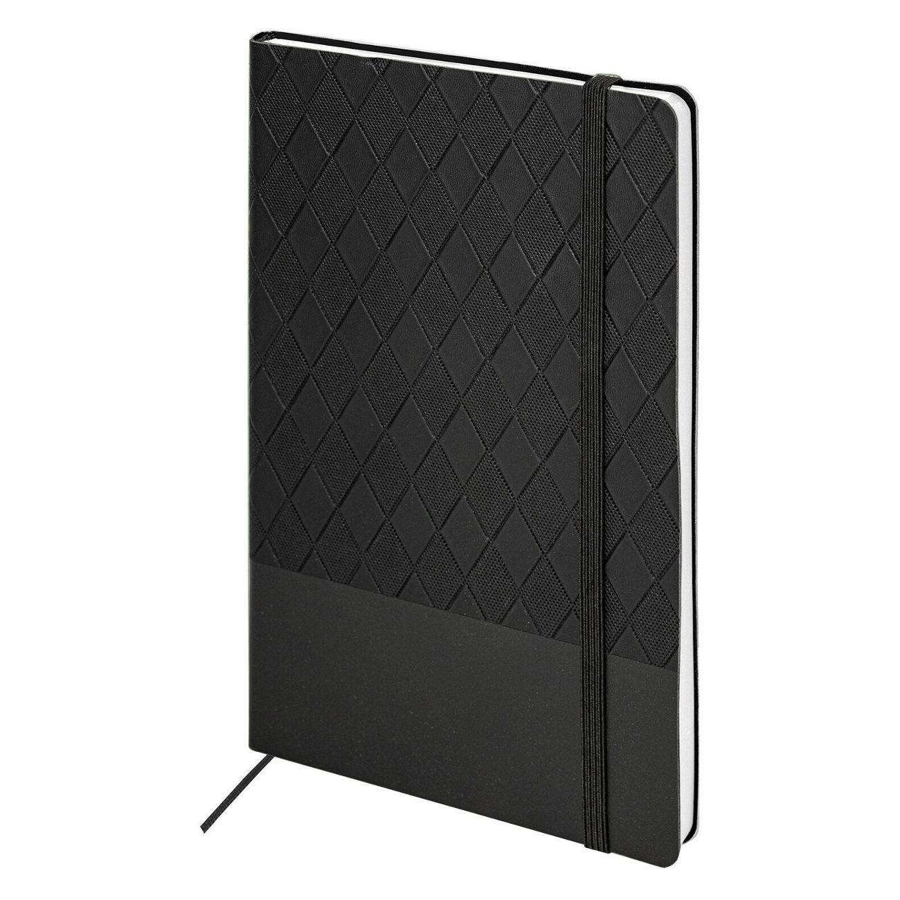 Изображение товара Блокнот для записей Brauberg А5 138x213мм, Tissage, под кожу, 80л, резинка, клетка, красный, 116603