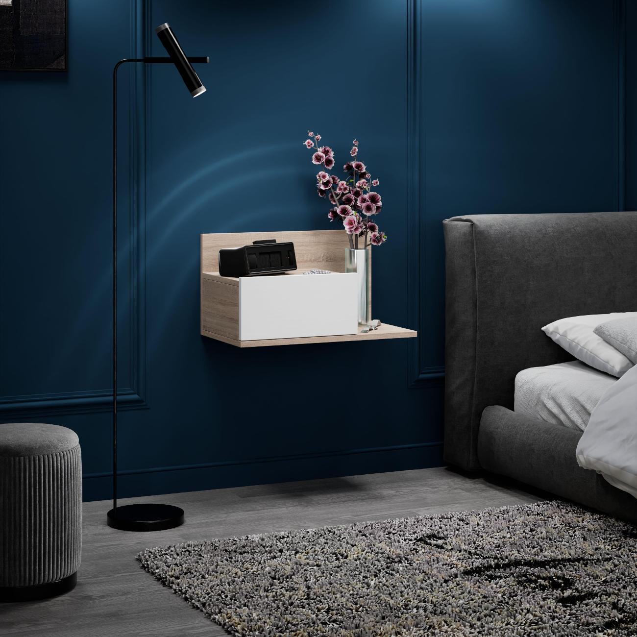 Изображение товара Тумба MFMaster Витто-98 дуб сонома-белый