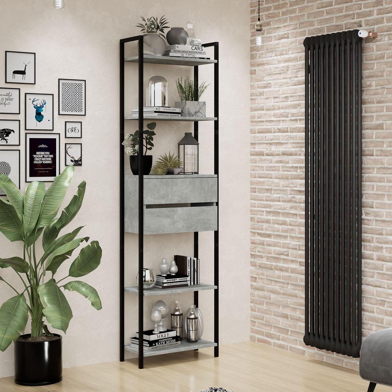 Изображение товара Стеллаж офисный MFMaster Интро-57 оникс