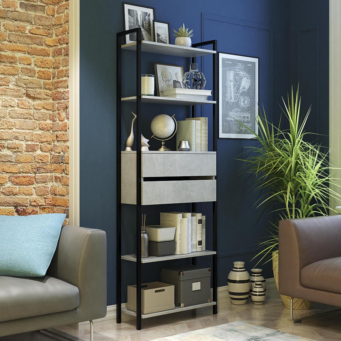 Изображение товара Стеллаж офисный MFMaster Интро-67 дуб крафт золотой