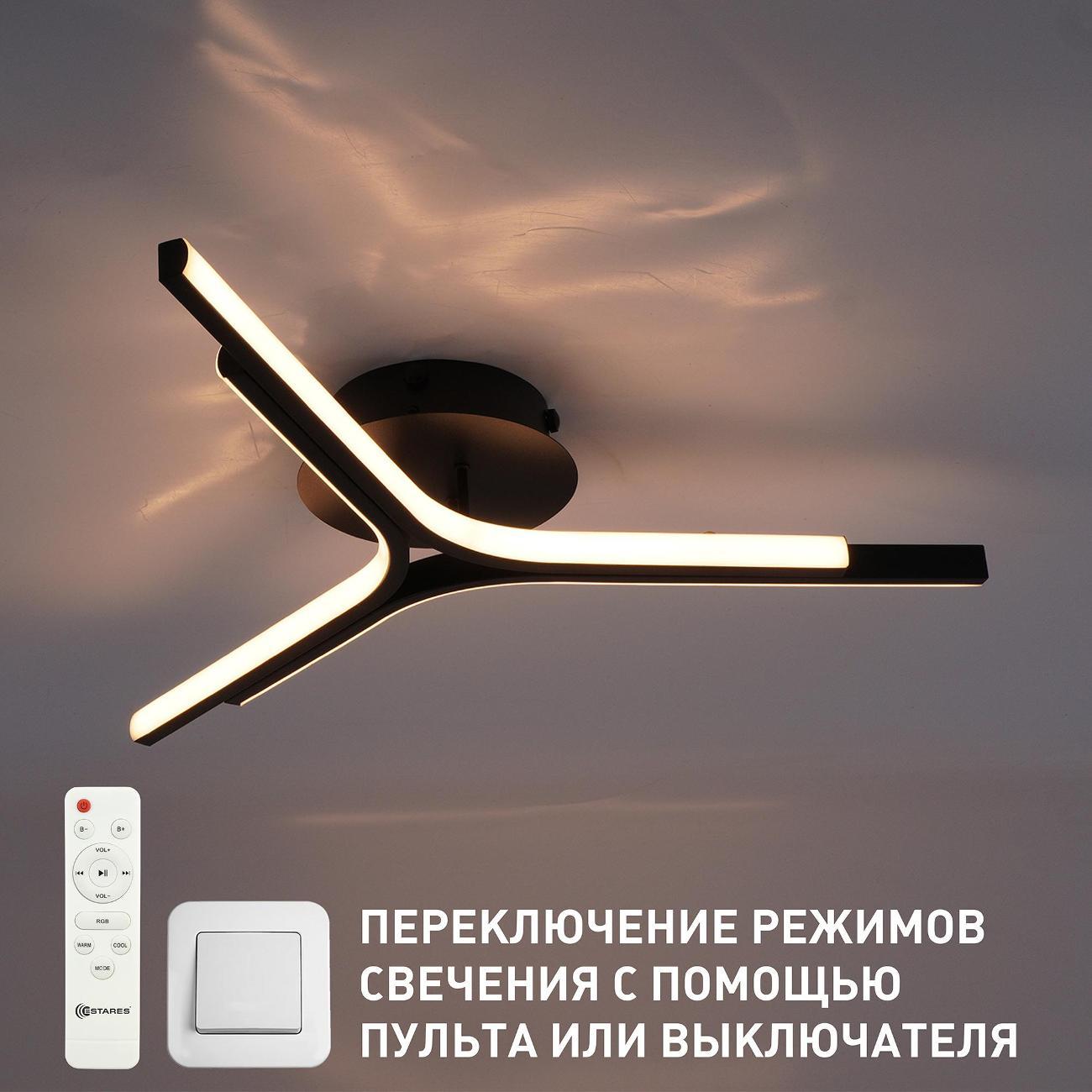 Изображение товара Люстра потолочная Estares RUBY 60W BLACK/WHITE