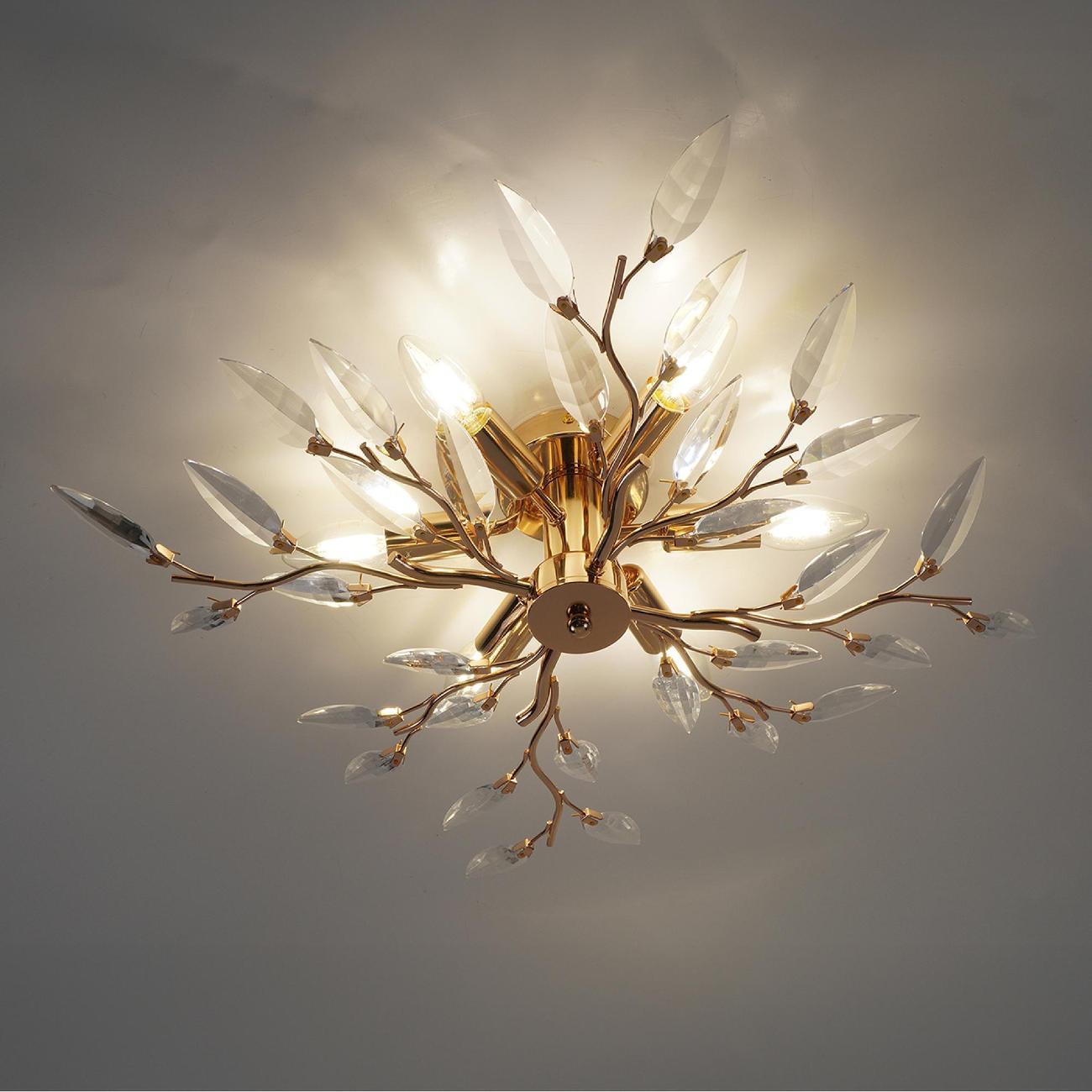 Изображение товара Люстра потолочная Estares VIOLA 6xE14-600х150-GOLD