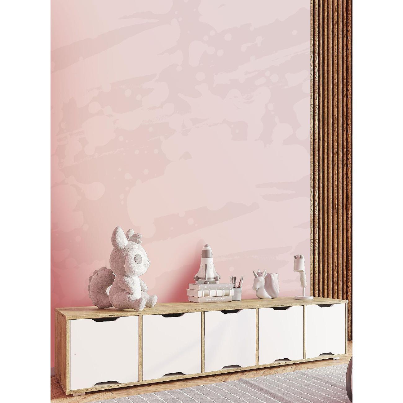 Изображение товара Стеллаж Правила мебели Юджин 2, прямой, с дверцами, 37х42.6х178.8 см, Дуб Крафт / Белый