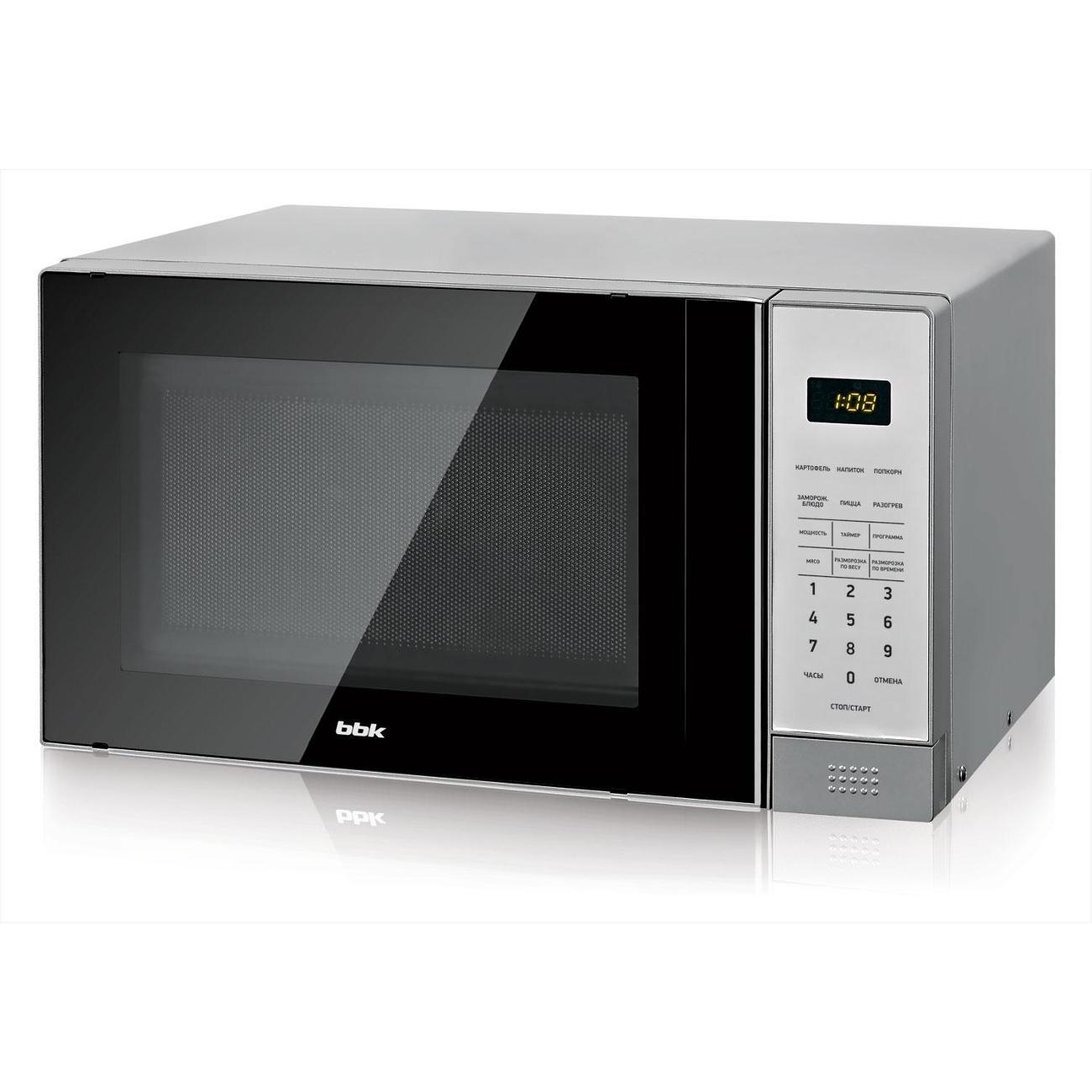 Изображение товара Микроволновая печь BBK 20 MWS-729 S/BS черный/серебро Изображение товара Микроволновая печь BBK 20 MWS-729 S/BS черный/серебро