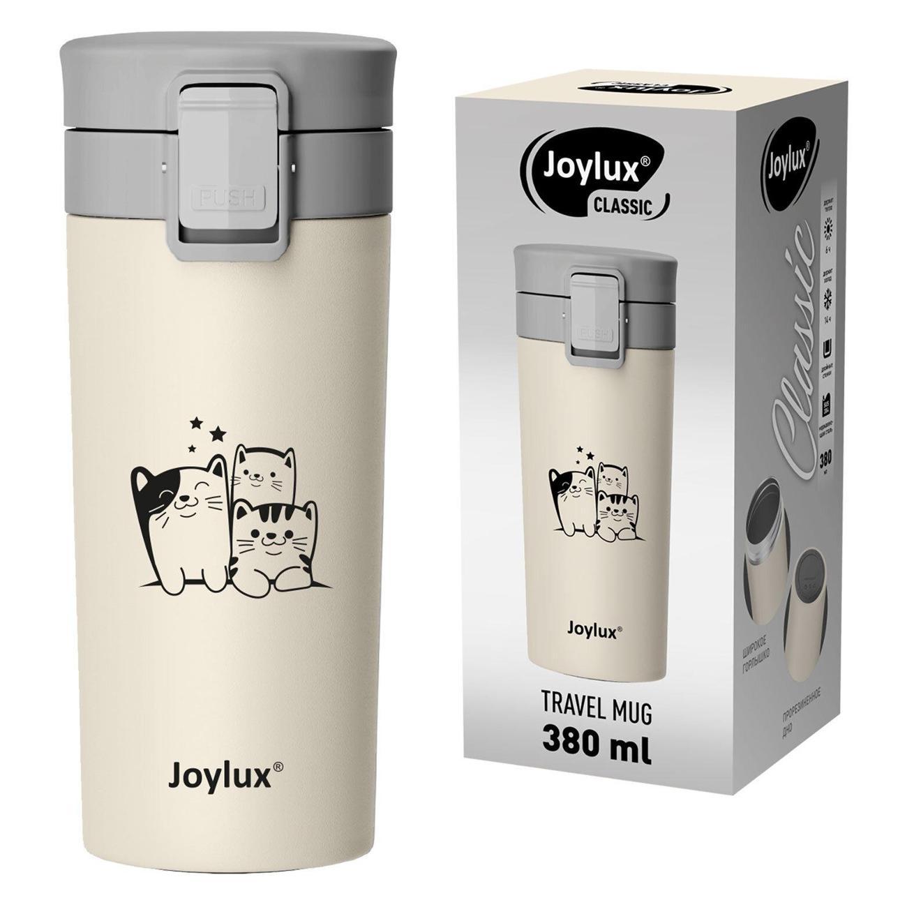 Изображение товара Термокружка JOYLUX 380мл с принтом Кот