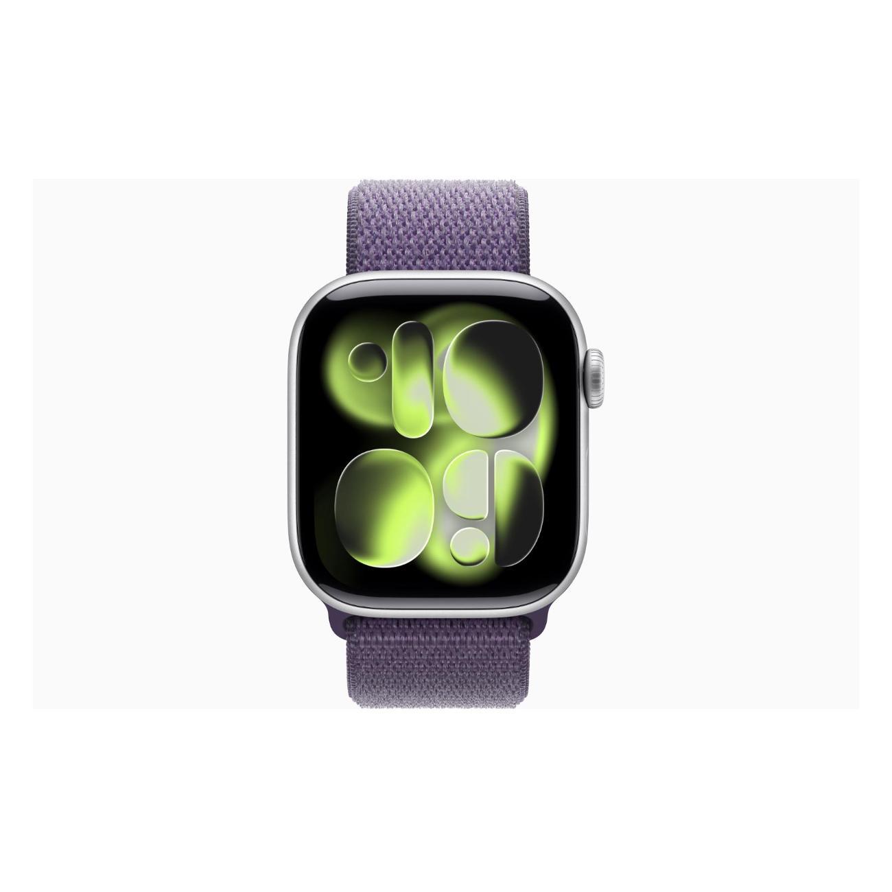 Apple Watch Series 11 Aluminium Silver 42mm GPS Textile Sport Loop Purple Fog