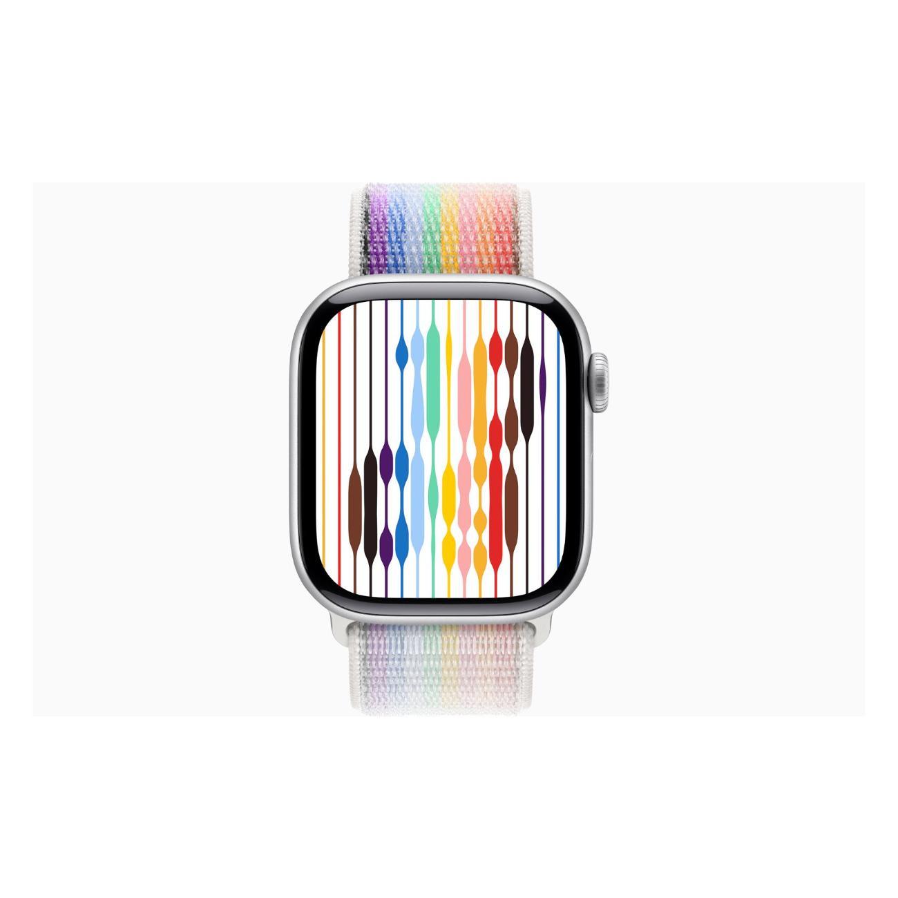 Apple Watch Series 11 Aluminium Silver 42mm GPS Textile Sport Loop Pride Edition