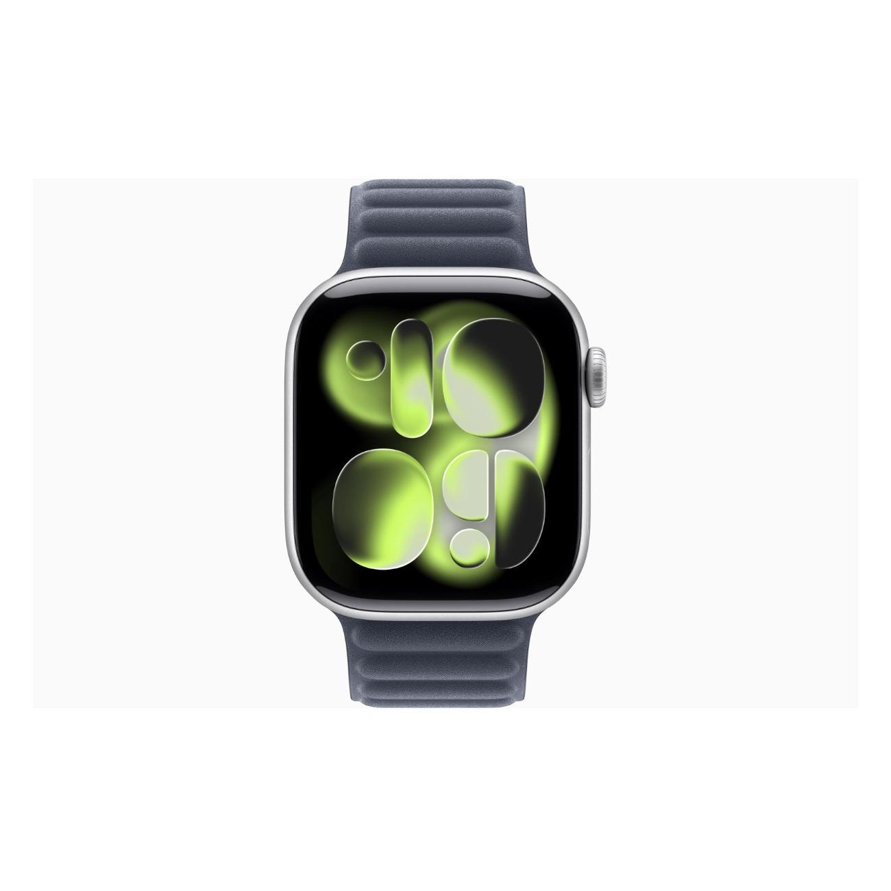 Apple Watch Series 11 Aluminium Silver 42mm GPS Textile Magnetic Link нави темно-синий