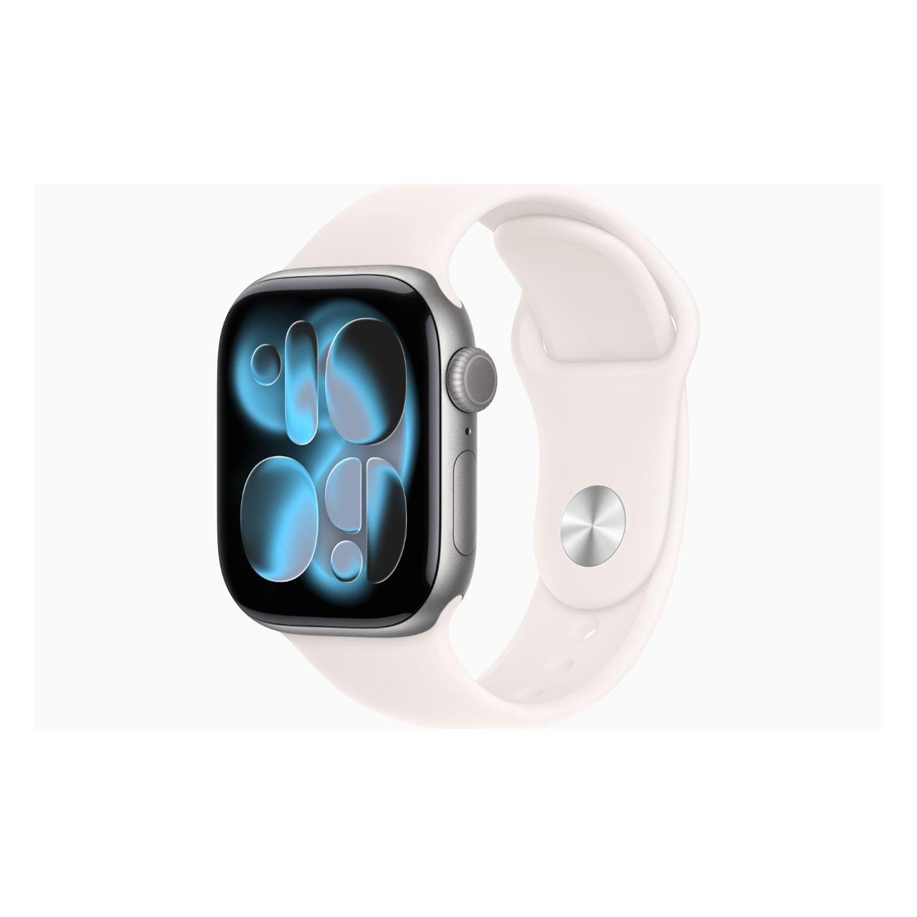 Apple Watch Series 11 Aluminium серый космос 42mm GPS Rubber Sport Band Light румянец
