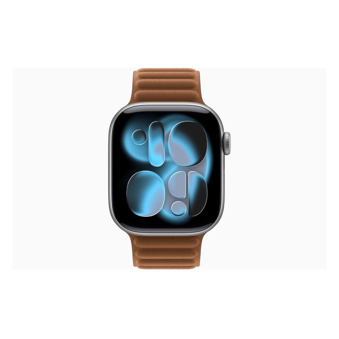 Apple Watch Series 11 Aluminium серый космос 42mm GPS Textile Magnetic Link карамельный