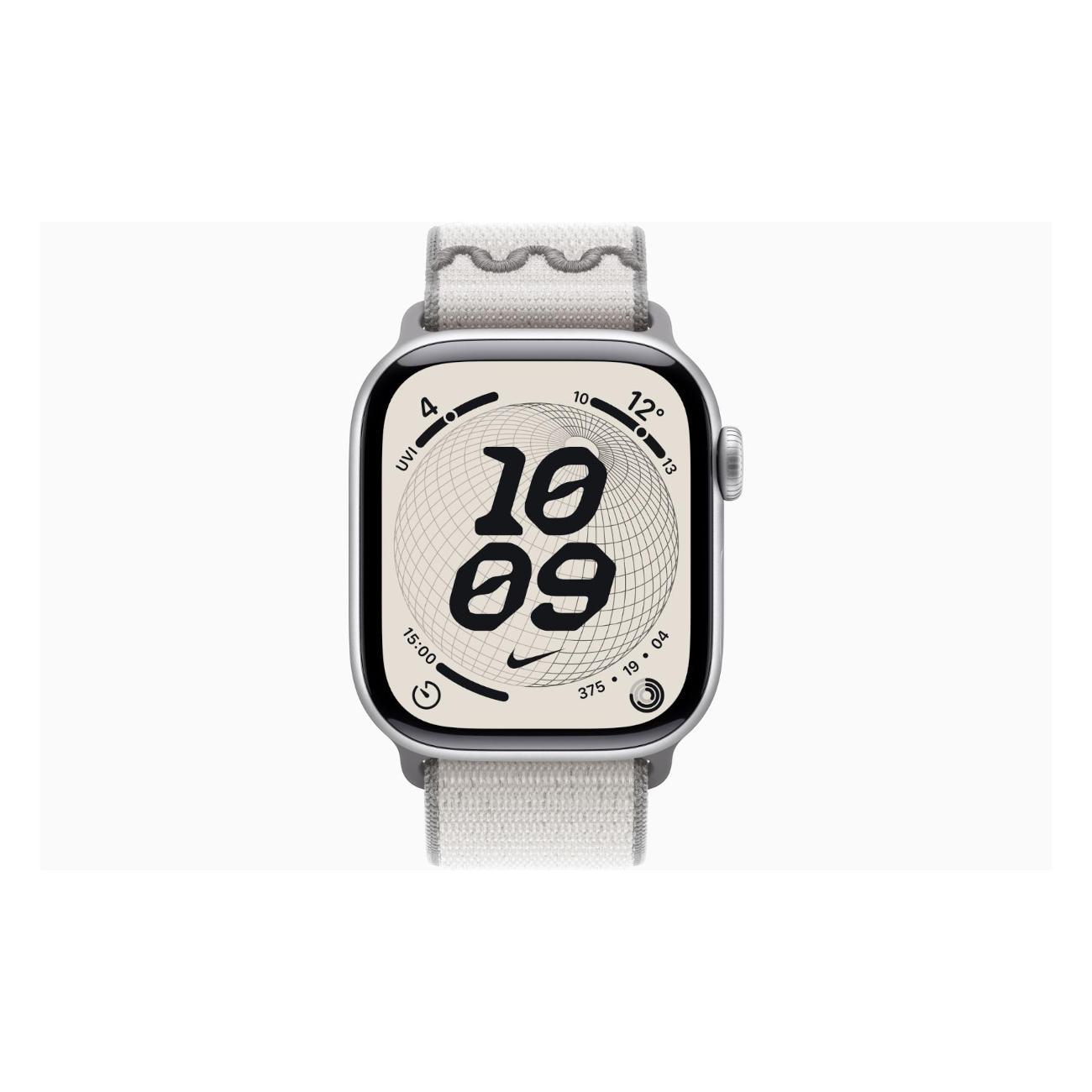 Apple Watch Series 11 Aluminium Silver 42mm GPS Textile Nike Sport Loop Veiled серый