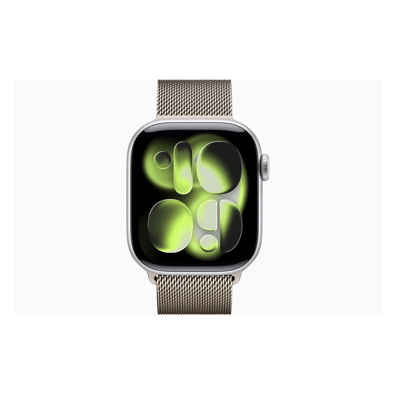 Apple Watch Series 11 Aluminium Silver 42mm GPS Stainless Steel Milanese Loop естественный