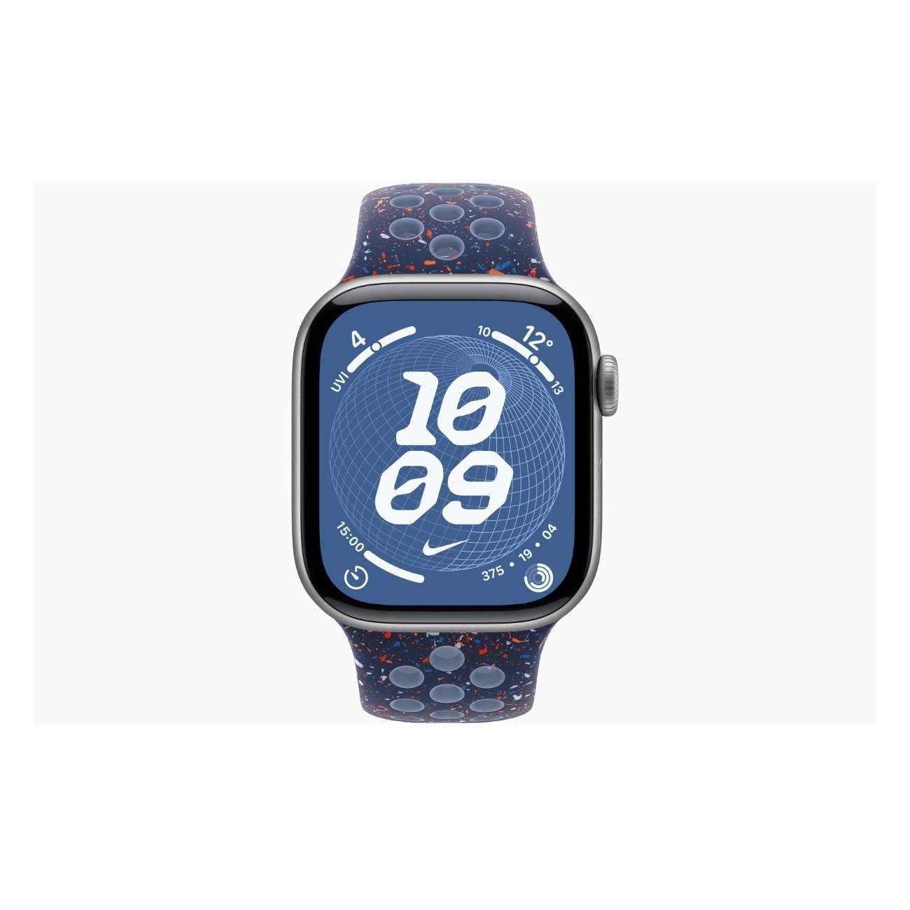 Apple Watch Series 11 Aluminium серый космос 46mm GPS Rubber Nike Sport Band Blue Ribbon