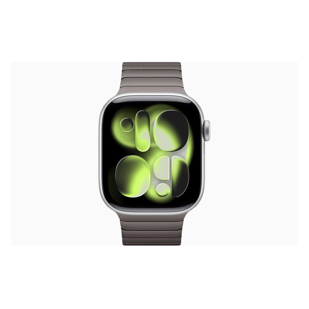 Apple Watch Series 11 Aluminium Silver 46mm GPS Stainless Steel Link Bracelet Slate