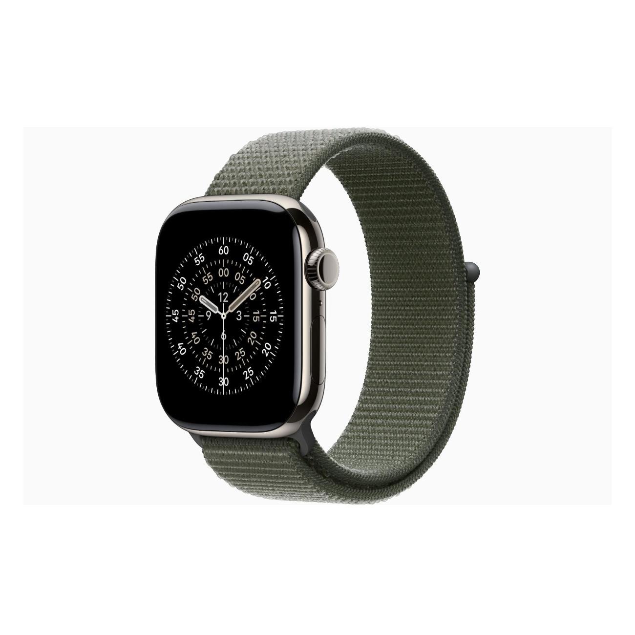 Apple Watch Series 11 Titanium Natural 42mm GPS Textile Sport Loop лес