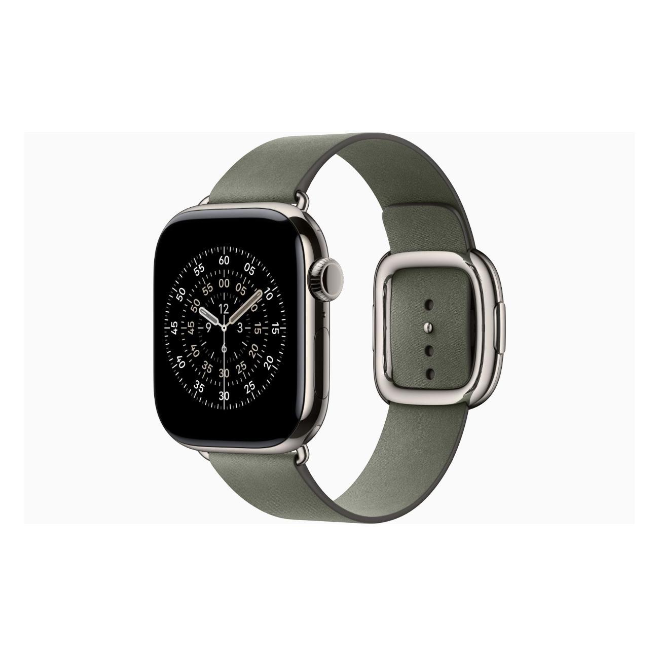 Apple Watch Series 11 Titanium Natural 42mm GPS Textile Modern Buckle Sage серый