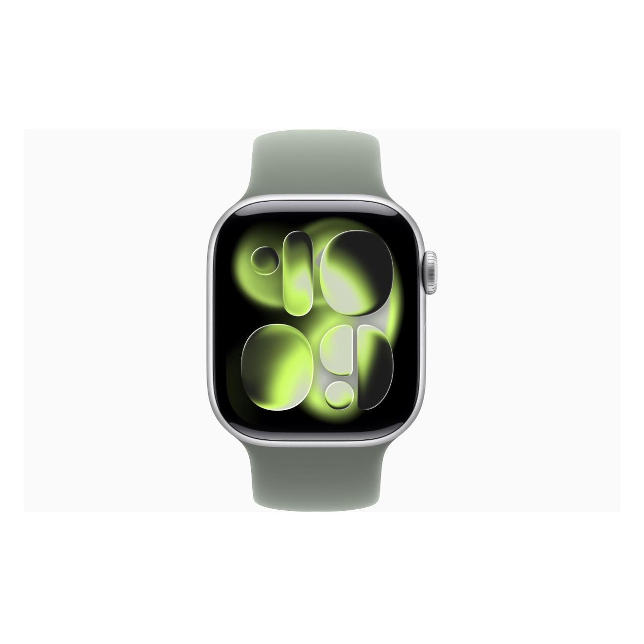 Изображение товара Смарт-часы Apple Watch Series 11 Aluminium Silver 42mm GPS Rubber Solo Loop Green серый Изображение товара Смарт-часы Apple Watch Series 11 Aluminium Silver 42mm GPS Rubber Solo Loop Green серый