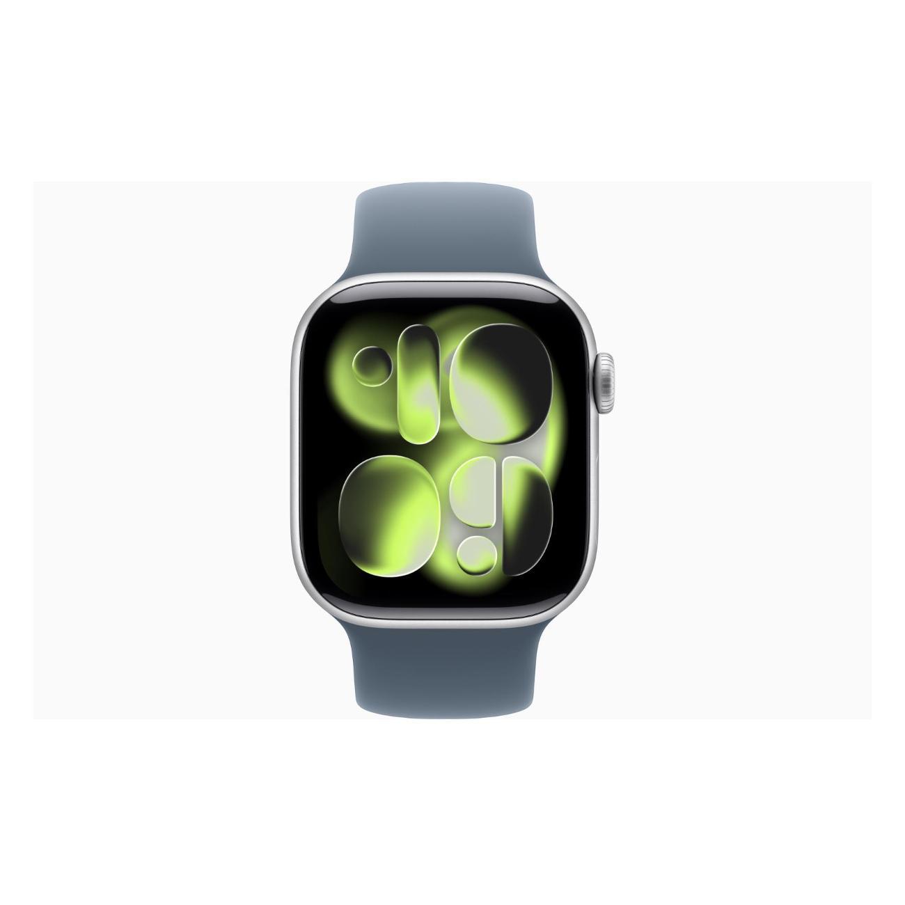 Apple Watch Series 11 Aluminium Silver 46mm GPS Rubber Solo Loop Anchor синий