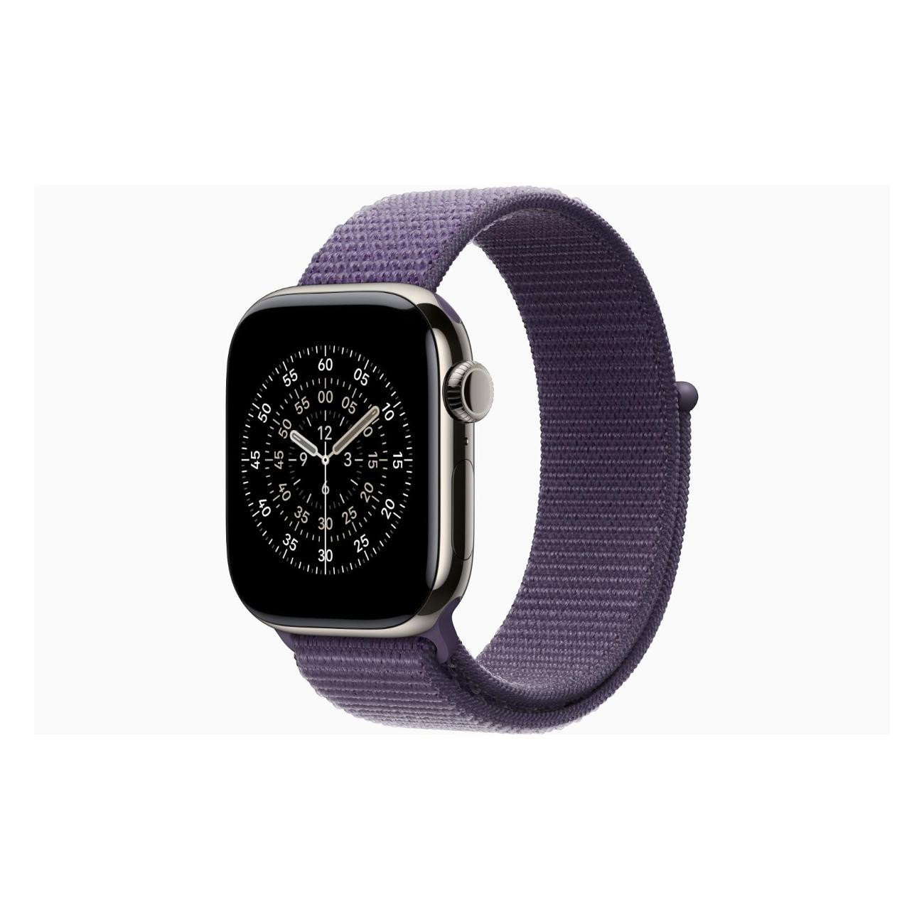Apple Watch Series 11 Titanium Natural 42mm GPS Textile Sport Loop Purple Fog