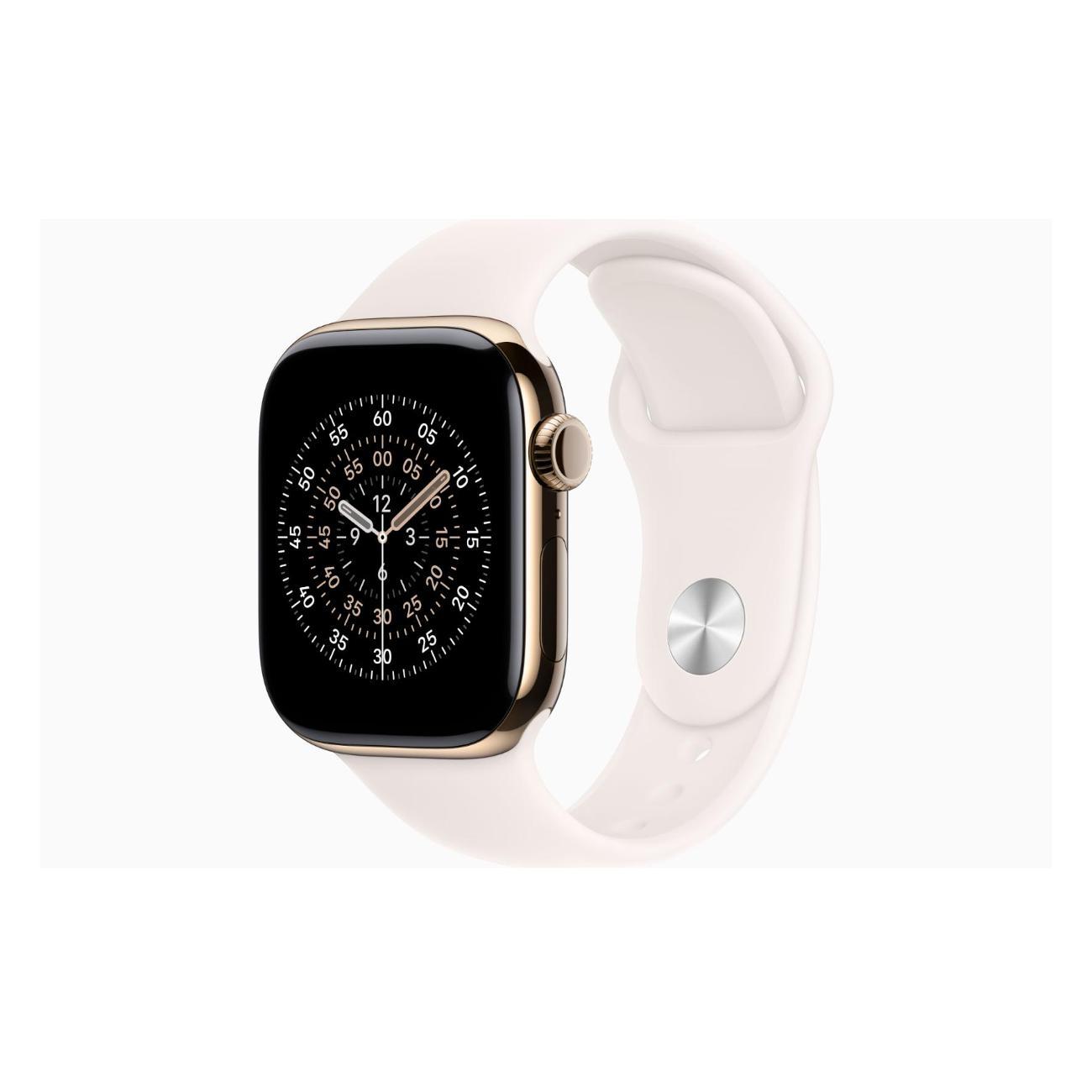 Apple Watch Series 11 Titanium Gold 42mm GPS Rubber Sport Band Light румянец